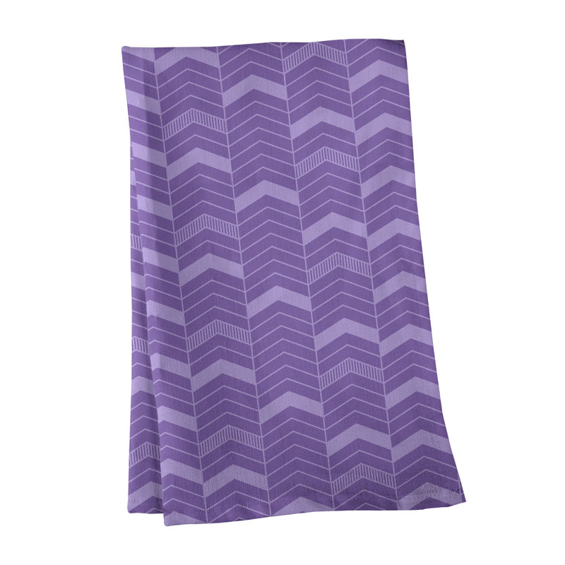 Stephenie Tea Towel Kitchen Towel, Iris/Light Purple, Cotton Twill