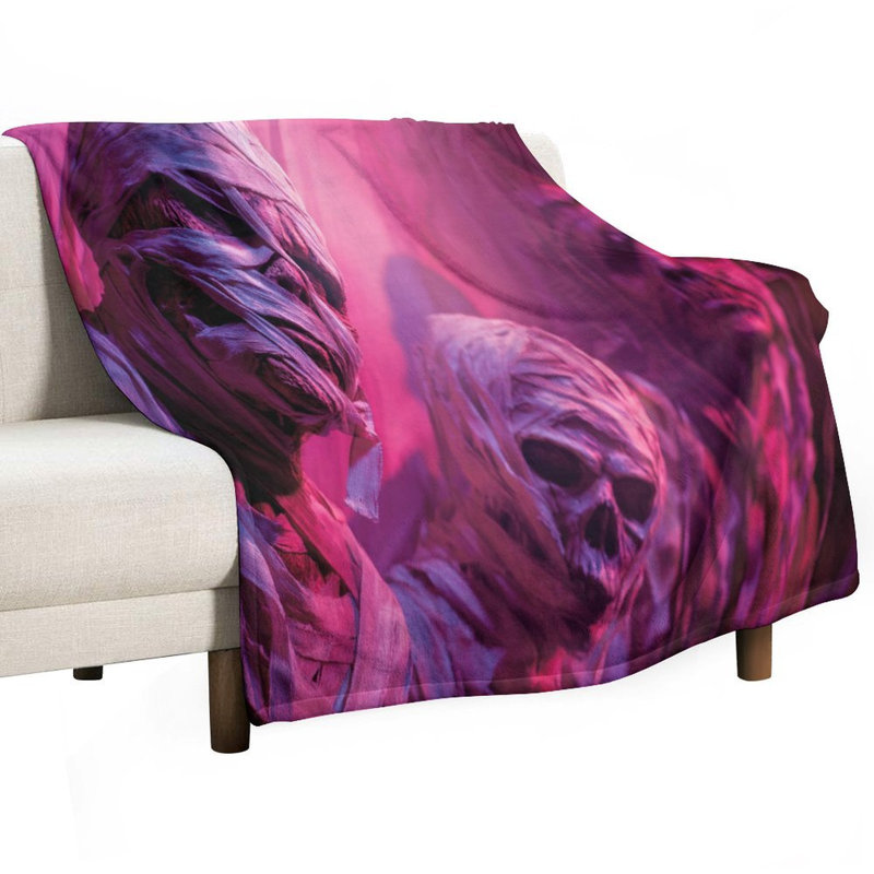 Jeté en flanelle de luxe rose clair Mummies Under, 30 po x 40 po