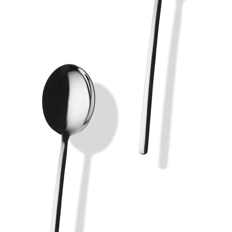 Due 2 Piece Stainless Steel Hostess Set, Silver