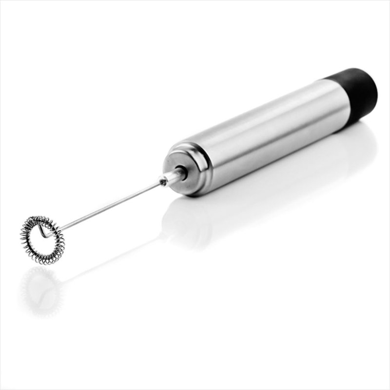 OVENTE Handheld Milk Frother and Foamer, Battery Operated Portable Stainless Steel Drink Mixer, Electric Coffee Blender Stirrer for Cappuccino, Latte, Frappe, Matcha and Hot Chocolate, Black FRS1020B