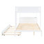 Lit superposé avec lit gigogne simple, rangement de bureau blanc - Transformez la taille de votre chambre à coucher