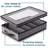 Flatware & Utensil Storage - Durable Silverware Storage Box With Padded Dividers, 5 Compartment Flatware Storage Case, Grey