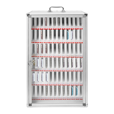 Wall-mounted 72 Slots Metal Cell Phone Locker