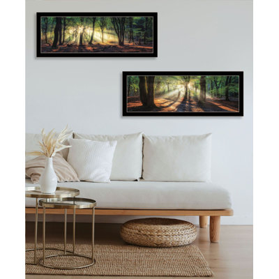 Loon Peak "Sun Rays In The Forest" Framed Wall Art For Living Room, Wall Art Print For Home Decor, Bedroom Wall Art By Martin Podt