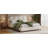 Linden Modern Minimalist Linen Upholstered Bed with Curved Headboard and Solid Wood Legs-1981640388