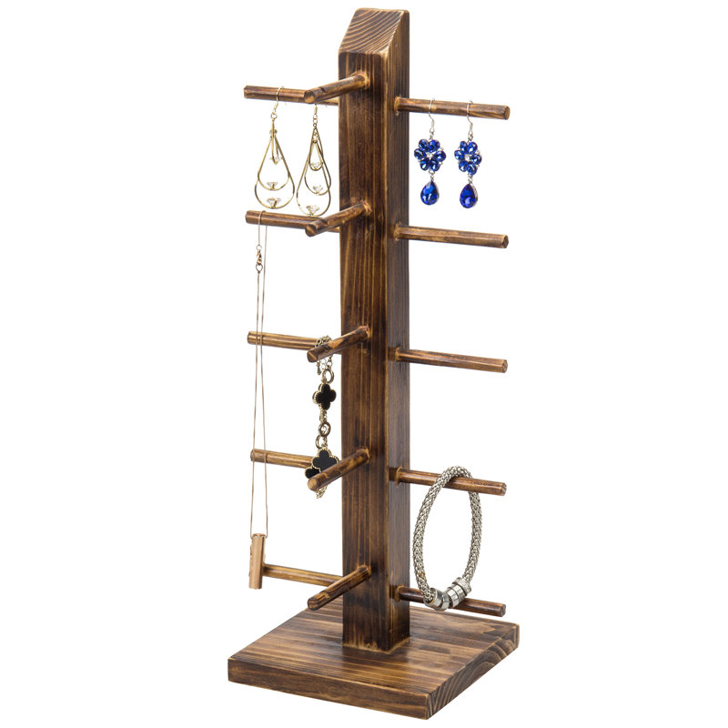 5-Pair Tabletop Sunglasses Tiered Jewellery Stand, Brown