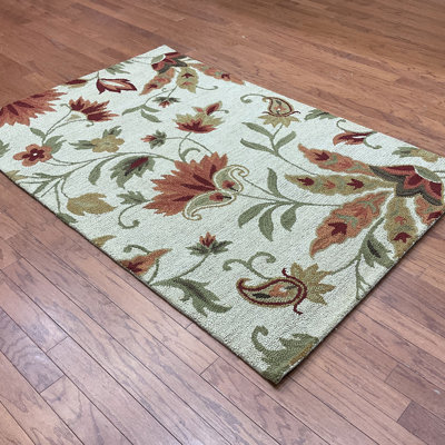 Wool Floral Indoor Rug