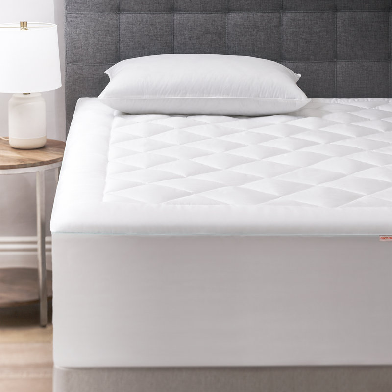 Full Size White Tencel Down Alternative Mattress Pad
