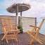 California Teak Wood Premium All-Weather Wicker Outdoor Folding Dining Armchair