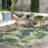 Commer Tropical Leaf Green Indoor/Outdoor Patio Rug-1321567088