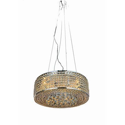 Lustre tambour 8 lumières unique Huse