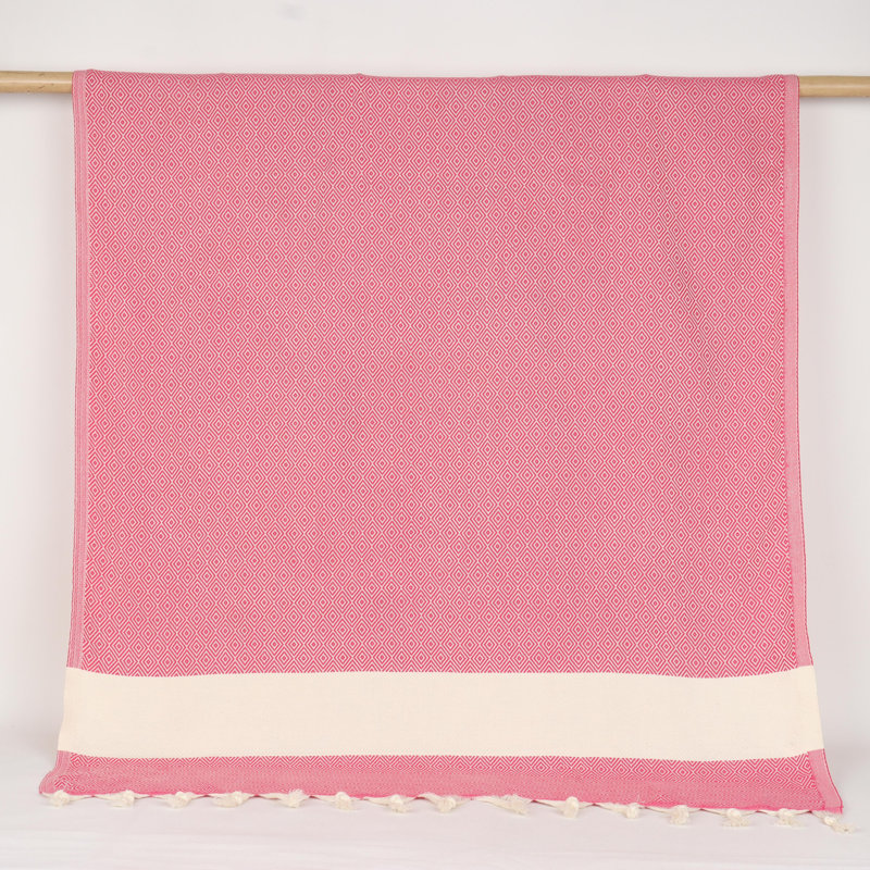 Serviettes de bain et essuie-mains en coton turc, Largeur de la serviette de bain: 38 po, Fuchsia