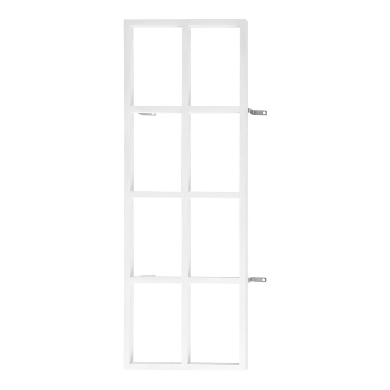 Double Solid Wood 86.5cm H Wall Mounted Media Storage, White