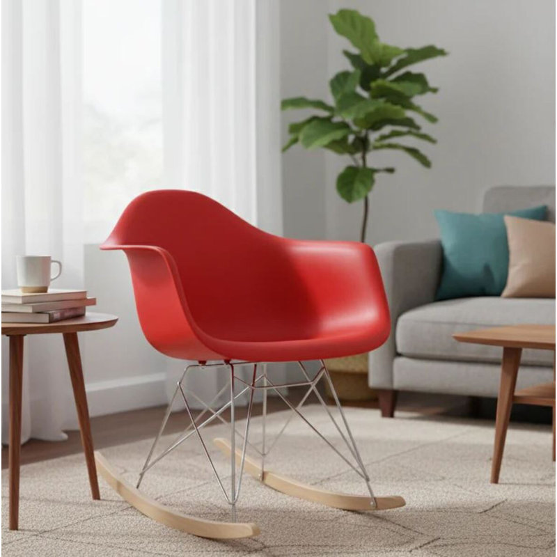 Chaise berçante Loreal Bucket, Red