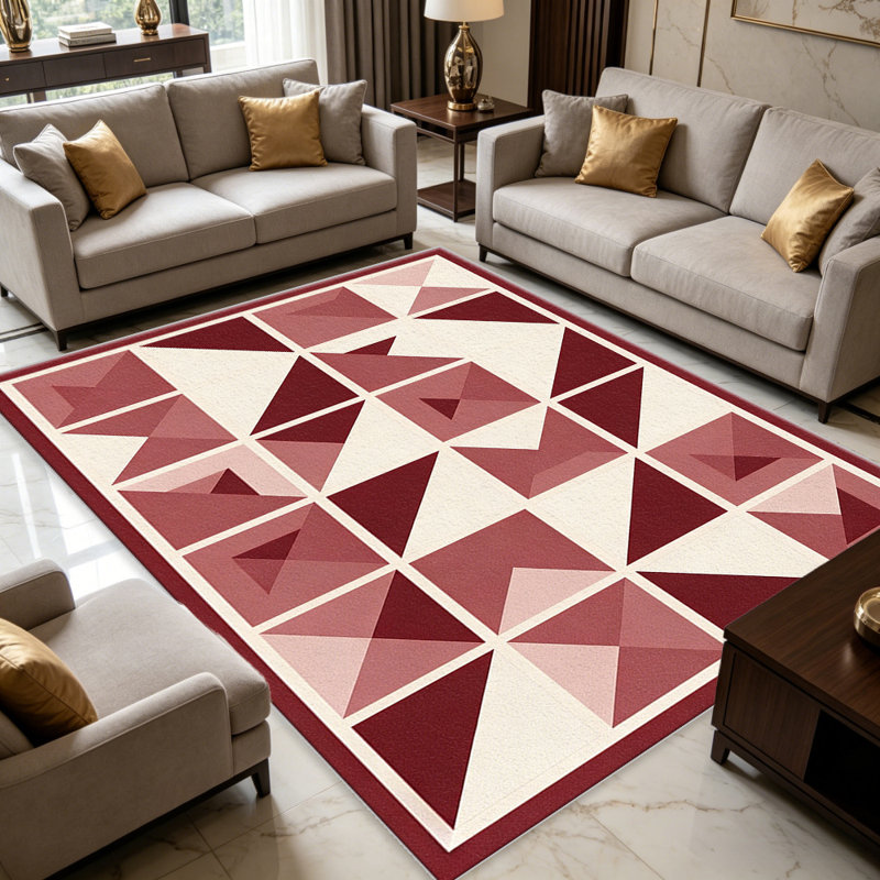 Sage Green Geometric carpet-easy to clean, machine-washable, soft and comfortable; suitable for door mats, kitchens, living rooms, bedrooms, corridors, and laundry areas. Easy to clean, durable carpet for home decoration.