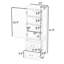 Armoire de rangement autoportante avec tiroirs de rangement, tablettes réglables et portes-1215500710