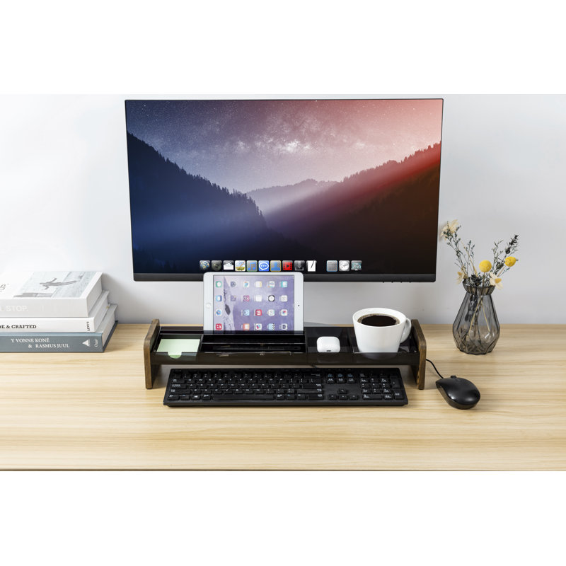 Acrylic Desk Organizer, Grey/Brown
