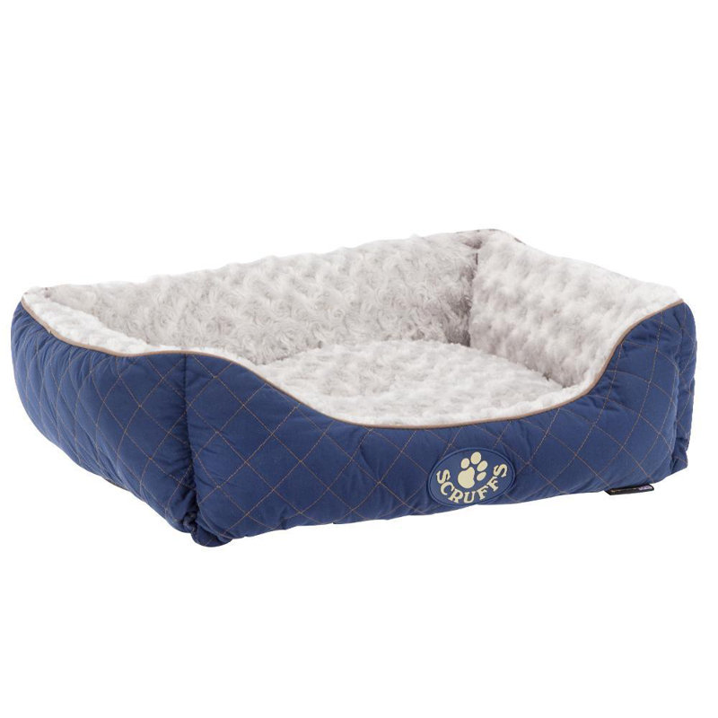 Wilton Polyester Pet Bed, Blue/White, 19cm H x 75cm W x 60cm D