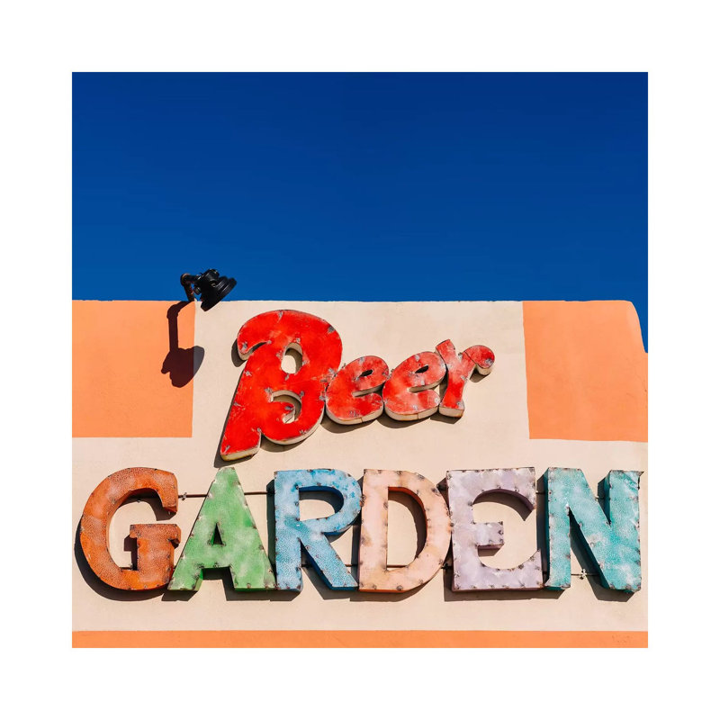 Marfa Beer Garden by Bethany Young - Print on Canvas, 93.98cm H x 93.98cm W x 3.81cm D, Wrapped Canvas