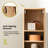 Slim Tall Rattan Storage Cabinet Boho Accent Bookshelf w/ Rattan Door 12-Position Adjustable Shelf-99057532