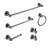 6 Piece Bathroom Towel Rack Set Wall Mount