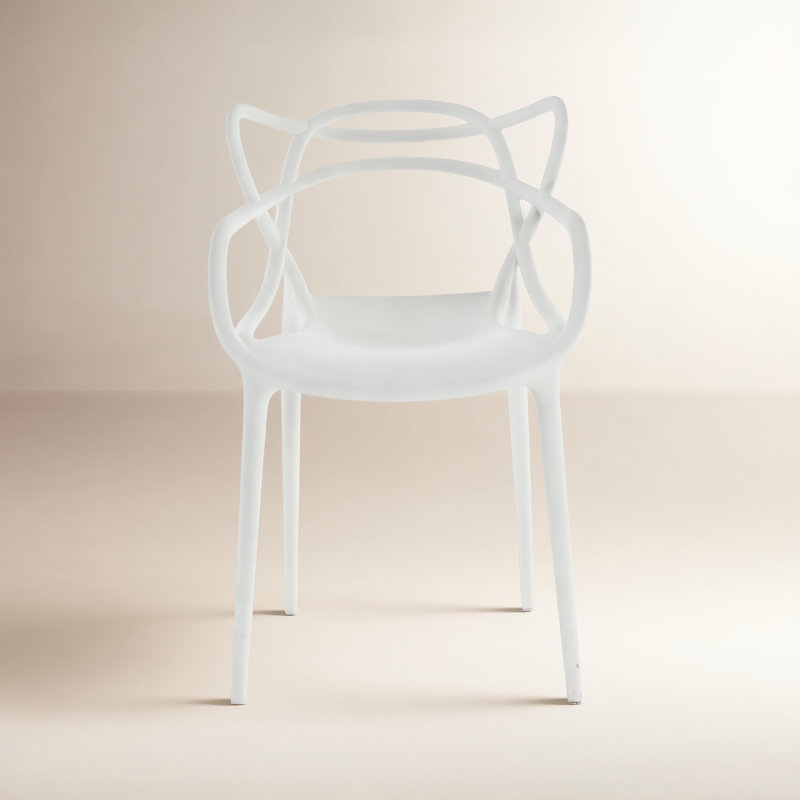 Masters 18.11'' H Stacking Armchair, White