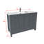 Ensemble de meuble-lavabo autoportant gris anthracite avec plateau en marbre de Carrare 48 po Anvay-1141483230-1147720377