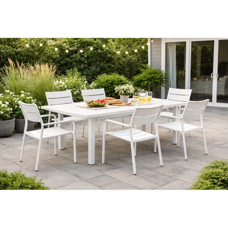 Fauteuil de salle à manger Ottie, Blanc