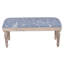 Banc décoratif rembourré en polyester bleu / blanc Noor