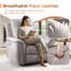 Fauteuil inclinable électrique moderne en cuir végétalien 39 po avec USB Alverez-110327145