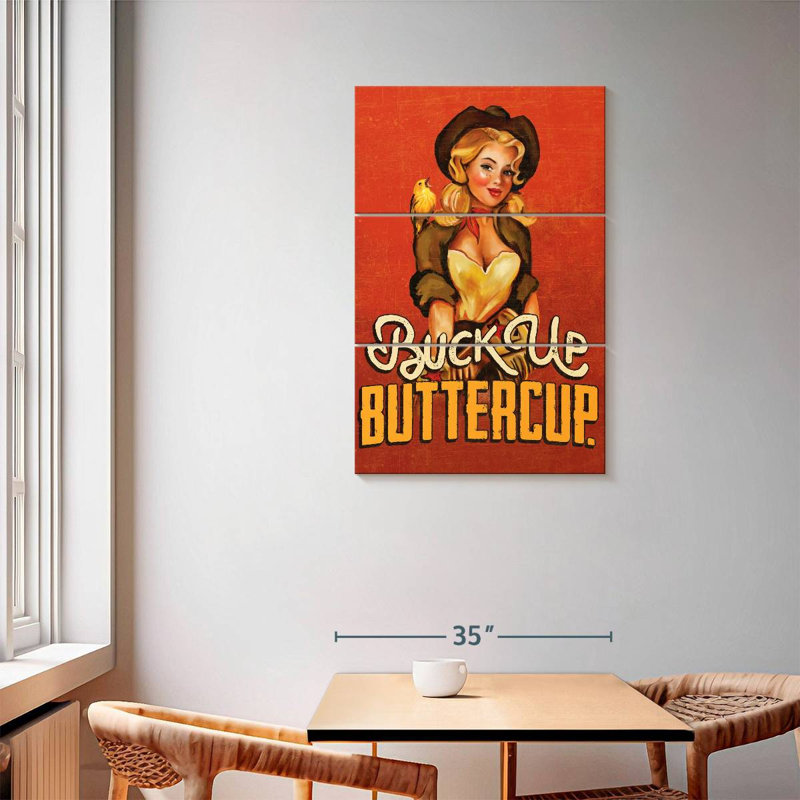 Leisha Buck Up Buttercup Ruby, 57" H x 36" W