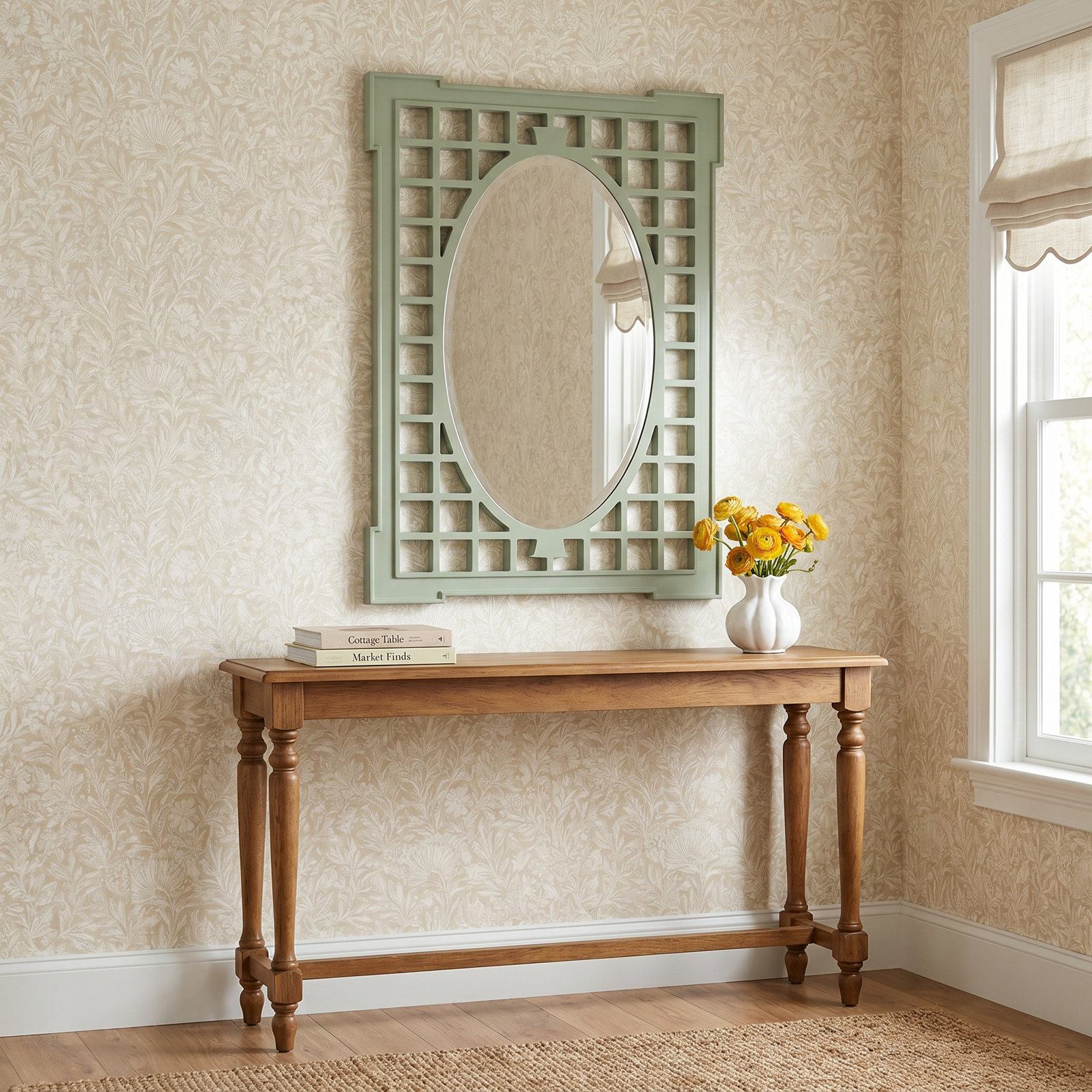 Emele 28" Accent Mirror, Green