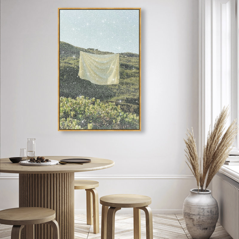 Floating Cotton II Print by Oliver Gal, 31"H x 21"W, Gold Floater Frame