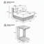 Ensemble de conversation d'extérieur surdimensionné 3 pièces avec deux fauteuils club et table d'appoint, structure en bois d'acacia, finition naturelle avec coussins beiges