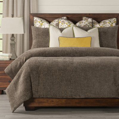Driftwood Brown Chenille Duvet Cover & Insert Set