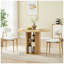 Ensemble de table de salle à manger ronde 47,24 "avec 2 chaises en velours, table à piédestal avec base en fer pour petits espaces-129465576