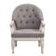 Fauteuil d'appoint rembourré en tissu gris