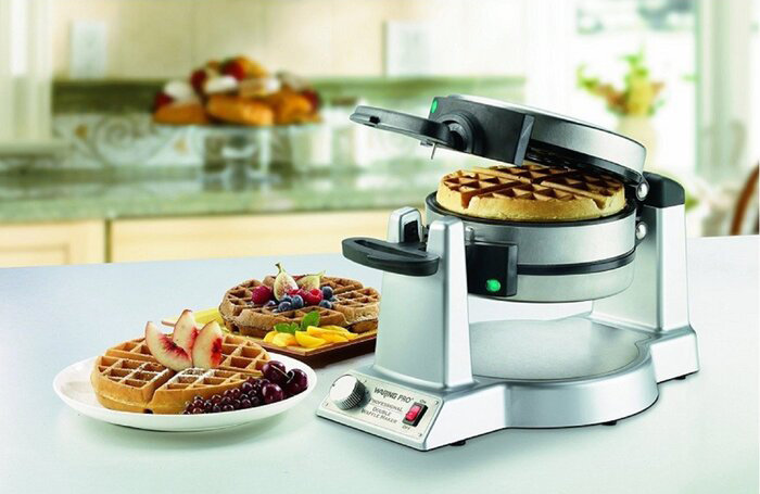 This Black + Decker Belgian Waffle Maker makes waffles in minutes
