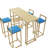 Bar Table And Chair 5 Piece Set, Frame, Multi-Layer Tabletop, Chair Cushion And Backrest Made Of Sponge, Table With Storage Function-832969982