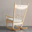 Chaise berçante en bois massif