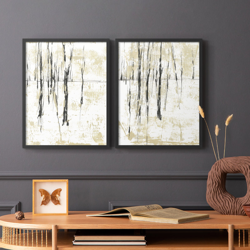 Impression encadrée Gilded Forest I-Premium - prête à être accrochée - aucun clou requis - aucun clou requis