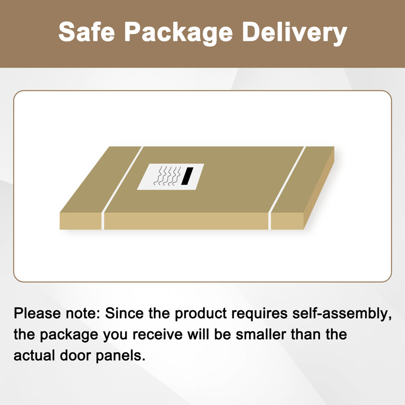 80" White MDF Frosted Glass Space-Saving Pantry Closet Sliding Door With All-Inclusive Hardware Set(Assembly Required)