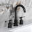 Kingston Brass Synchronous Two-Handle 3-Hole Deck Mount Widespread Bathroom Faucet with Brass Pop-Up Drain-101986895