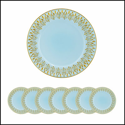 8 Pack Plastic Charger Plate, D14"