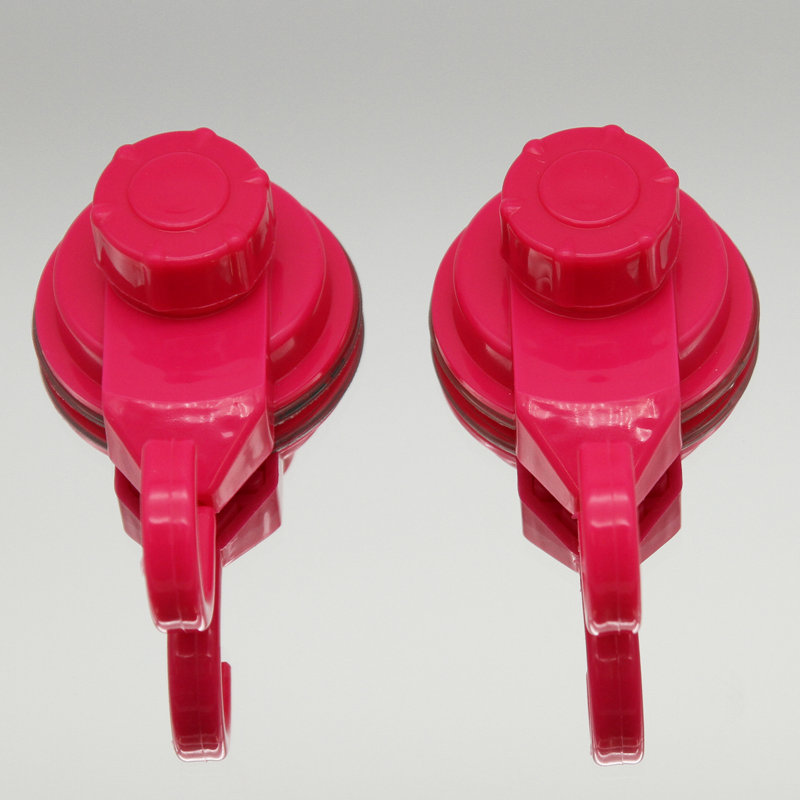 Pink Plastic and Metal Suction Cup Wall Hooks Set of 2