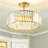 Gold Modern Semi Flush Mount Chandelier
