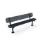 Banc d'extérieur CoatedOutdoorMeubles, vert, perforé, 1,83 m, avec dossier, surface-1601892-187668231