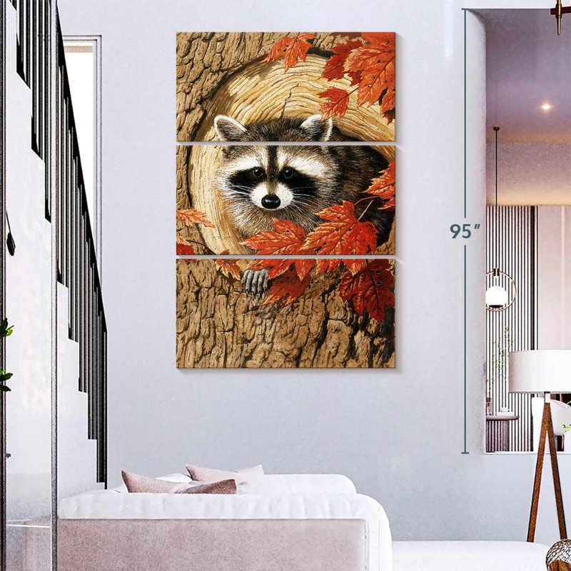 Brampt Raccoon, 65" H x 42" W