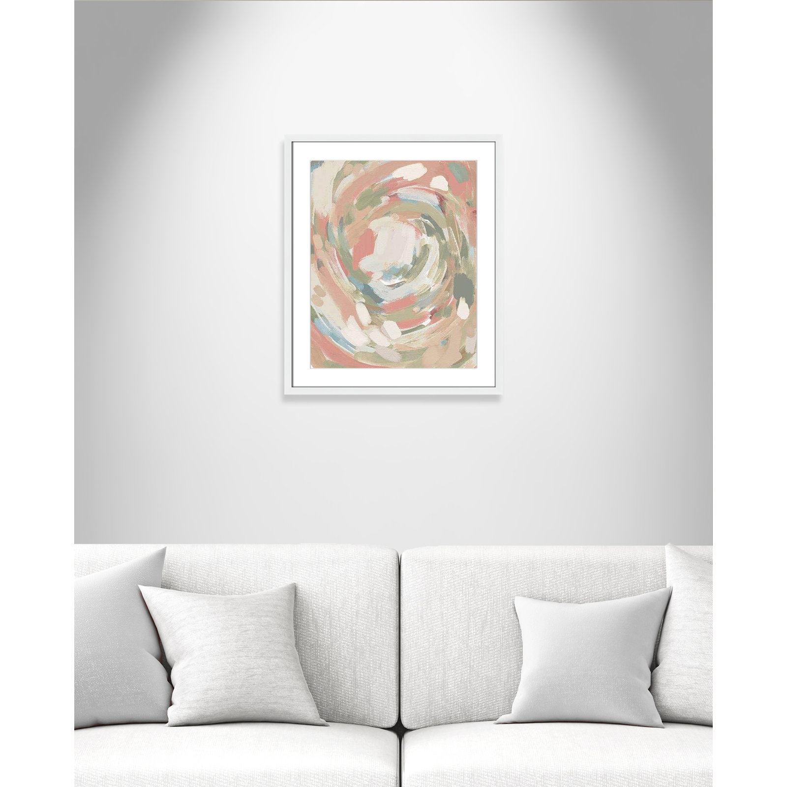 Abstract Energy Spring Colors by Leah Straatsma, 25.5" H x 21.5" W x 0.75" D, White Matted Picture Framed