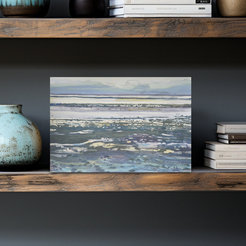 Art mural abstrait Tranquil Tidal Flats, H 12 po x l 18 po